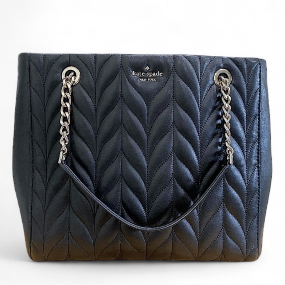 Kate Spade Willis PRISTINE Briar Lane Black Quilted Shoulder Tote Bag